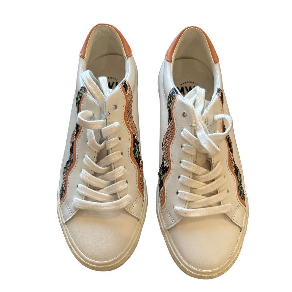 Madewell Paracord Sidewalk Low Top Snake Print Sneakers Size 7 - Picture 2 of 8